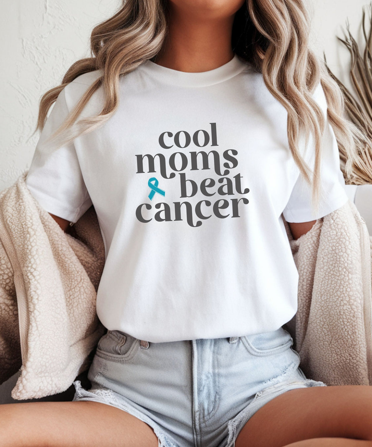 Cool Moms Beat Cancer Shirt – Breast Cancer Survivor Pink Ribbon Tee