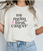 My Mom Beat Cancer Shirt | Breast Cancer Support Tee for Kids & Adults