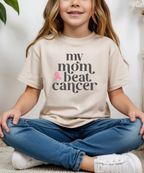 My Mom Beat Cancer Shirt | Breast Cancer Support Tee for Kids & Adults