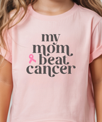 My Mom Beat Cancer Shirt | Breast Cancer Support Tee for Kids & Adults