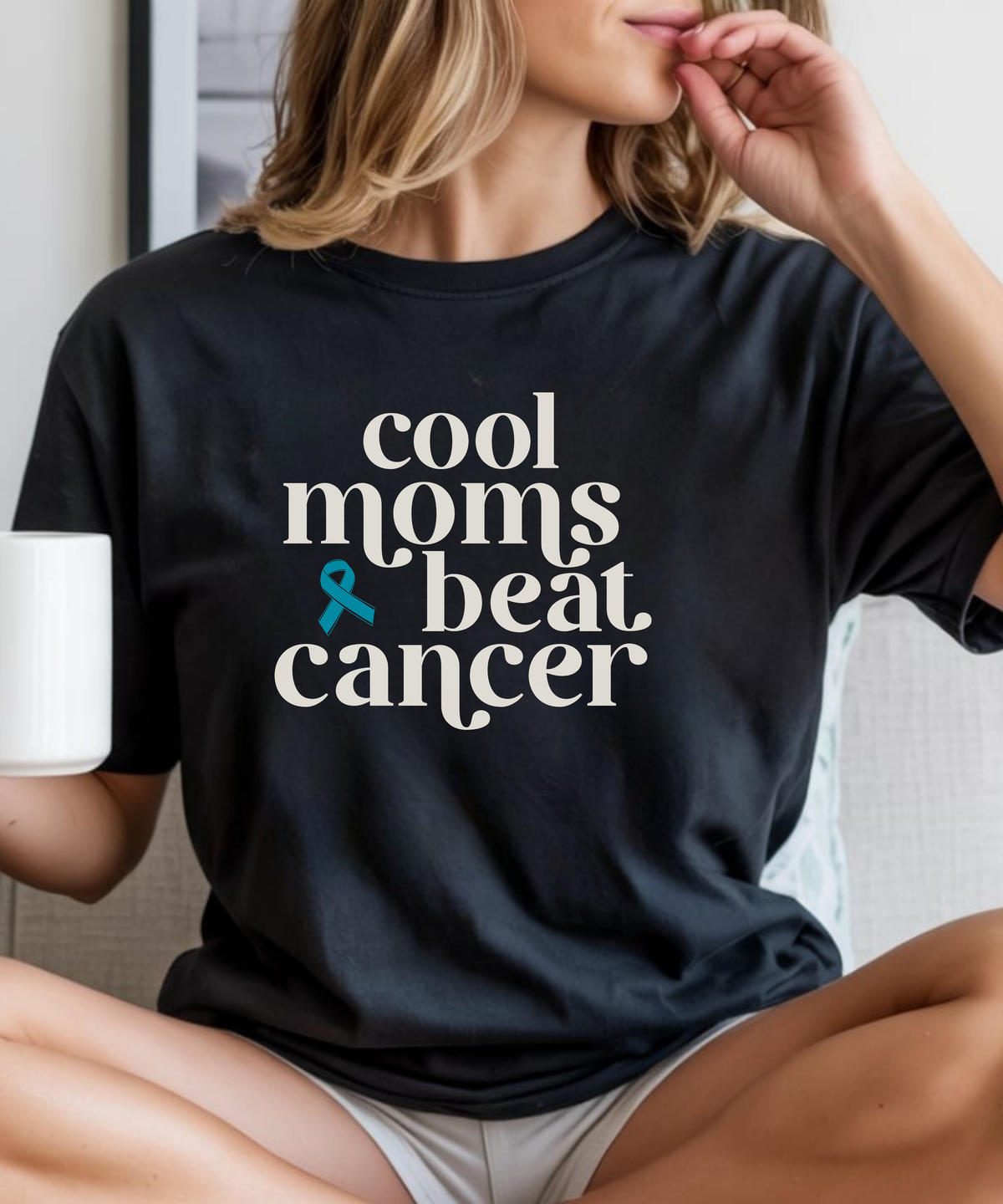 Cool Moms Beat Cancer Shirt – Breast Cancer Survivor Pink Ribbon Tee